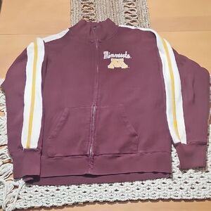 Minnesota Gophers Zip-Up Sweatshirt - Unisex SIZE XL.  J. America
